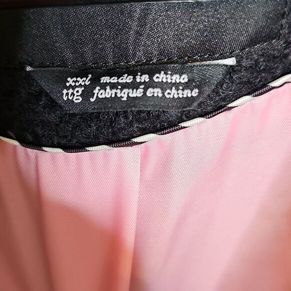 Kate Spade XXL Black Wool Blend Double Breasted Pea Coat With Bow Welt Pockets - Picture 6 of 11